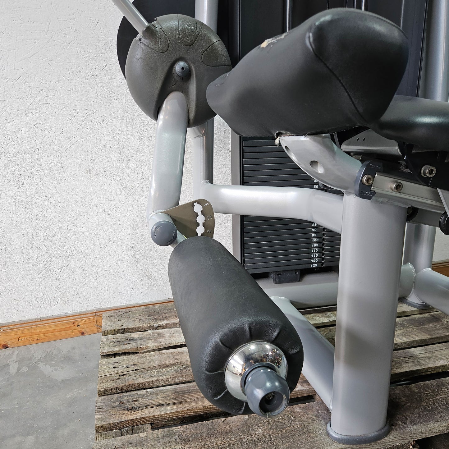 Technogym 2er Set = Beinstrecker und Beinbeuger, Leg Extension and Leg Curl Set, Selection Line, Rahmenfarbe Silber, gebraucht - überholter Zustand
