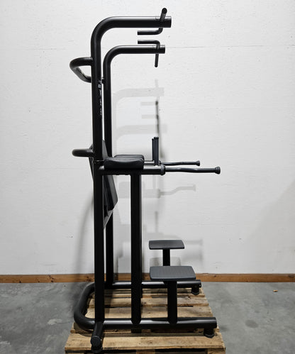 Technogym 3 in 1 Gerät, Chip Up & Dip & Leg Raise - Dips, Beinheben und Klimmzug Ständer, Rahmen Schwarz, gebraucht - überholter Zustand