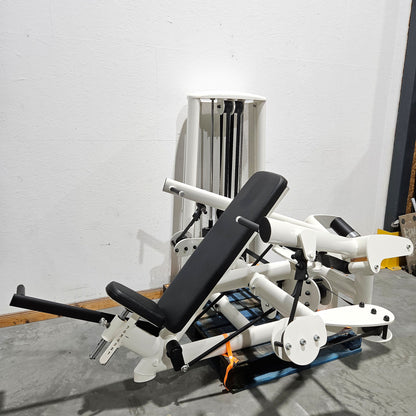 Gym80 Schulterpresse DUAL 3043 Sygnum, Shoulder Press, Overhead Press, Rahmenfarbe Weiß, gebraucht - überholter Zustand