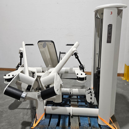 Gym80 Schulterpresse DUAL 3043 Sygnum, Shoulder Press, Overhead Press, Rahmenfarbe Weiß, gebraucht - überholter Zustand