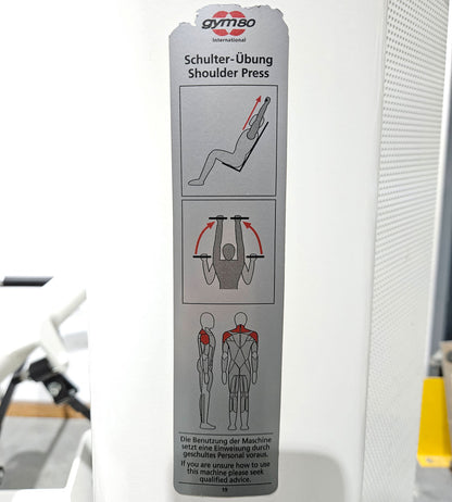 Gym80 Schulterpresse DUAL 3043 Sygnum, Shoulder Press, Overhead Press, Rahmenfarbe Weiß, gebraucht - überholter Zustand
