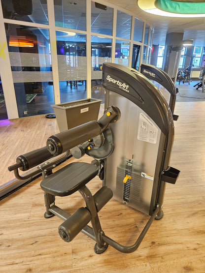 SportsArt komplette Fitnessstudio Ausstattung - 75 Fitnessgeräte im Set - Kraftgeräte, Cardiogeräte, Bänke, Racks etc - Rahmen Anthrazit, gebraucht - überholter Zustand