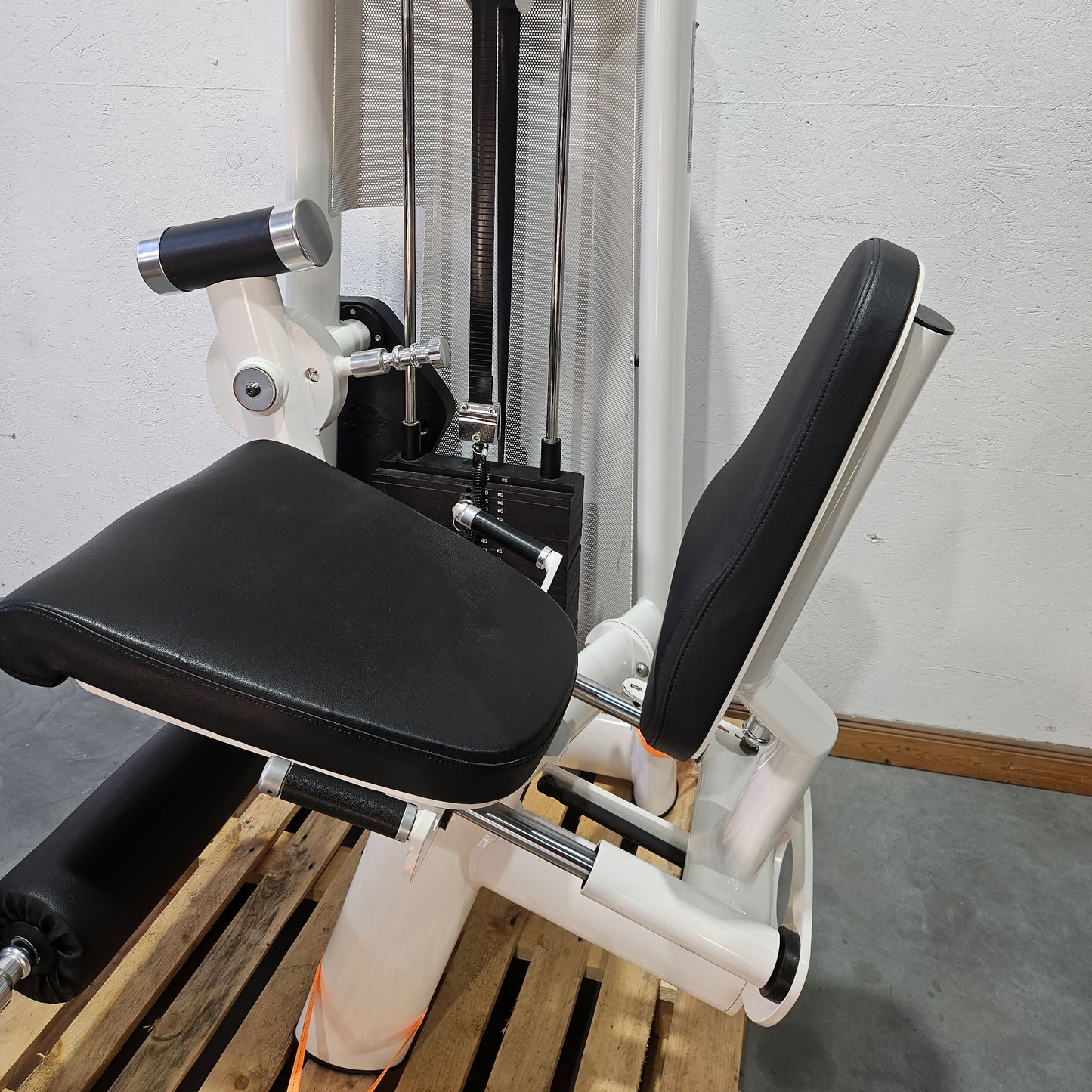 Gym80 Sygnum Beinstrecker sitzend 3001, Leg Extension Kraftgerät, Rahmenfarbe Weiß, gebraucht - überholter Zustand