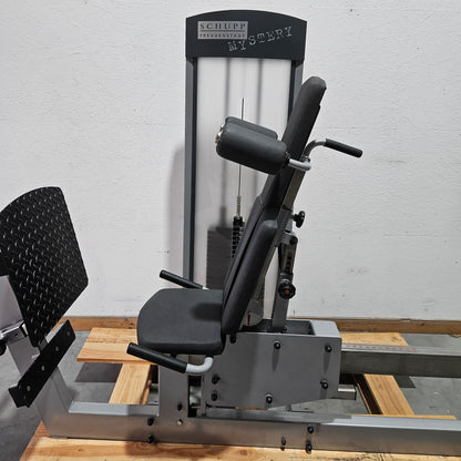 Schupp Mystery Funktionsstemme Kombi Sitzend-Liegend,  Beinpresse verstellbar, Rahmen Silber-Grau, gebraucht - überholter Zustand