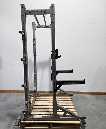 Hammer Strength HD Athletic Half Rack, Farbe Silber, gebraucht - geprüfter technischer Zustand mit optischen Gebrauchsspuren