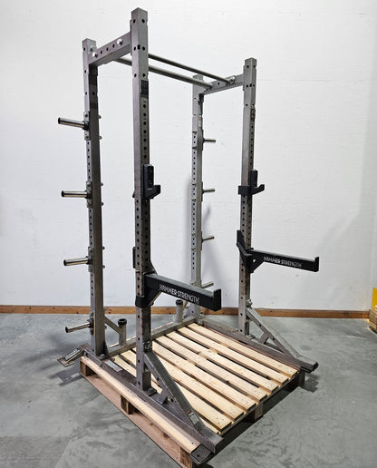 Hammer Strength HD Athletic Half Rack, Farbe Silber, gebraucht - geprüfter technischer Zustand mit optischen Gebrauchsspuren