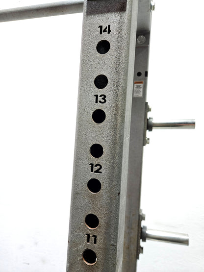 Hammer Strength HD Athletic Half Rack, Farbe Silber, gebraucht - geprüfter technischer Zustand mit optischen Gebrauchsspuren