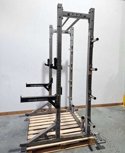 Hammer Strength HD Athletic Half Rack, Farbe Silber, gebraucht - geprüfter technischer Zustand mit optischen Gebrauchsspuren
