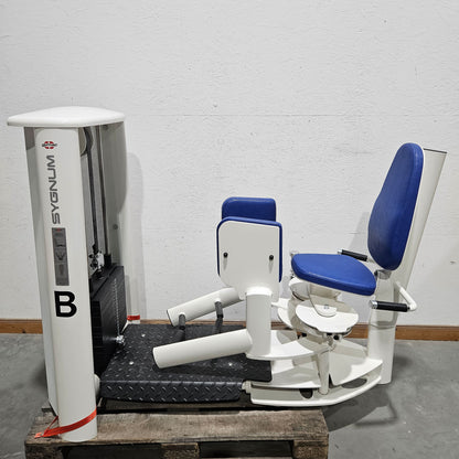 Gym80 Sygnum 2er Set = Abduktoren und Adduktorenmaschine, Hip Abduction und Hip Adduction Set, Rahmenfarbe Weiß, gebraucht - überholter Zustand