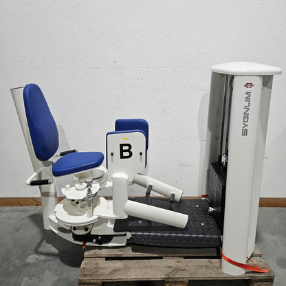 Gym80 Sygnum 2er Set = Abduktoren und Adduktorenmaschine, Hip Abduction und Hip Adduction Set, Rahmenfarbe Weiß, gebraucht - überholter Zustand