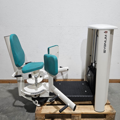 Gym80 Sygnum 2er Set = Abduktoren und Adduktorenmaschine, Hip Abduction und Hip Adduction Set, Rahmenfarbe Weiß, gebraucht - überholter Zustand
