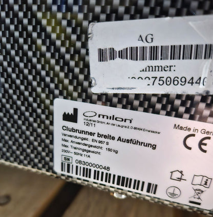 Milon Laufband Clubrunner, breite Ausführung, Farbe Carbon Schwarz, gebraucht - überholter Zustand