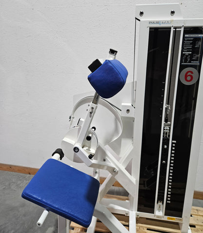 Pulse bzw Pulsestar Rückenstreckermaschine, Back Extension, Lower Back, Hyperextension, Rahmenfarbe Weiß, gebraucht - geprüfter Zustand mit optischen Gebrauchsspuren