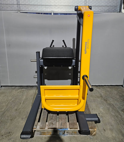 Master Sport Gluteusmaschine, Plate loaded Kraftgerät Glutes Kick Radial, Pomaschine stehend, Farbe Anthrazit, gebraucht - geprüfter Zustand