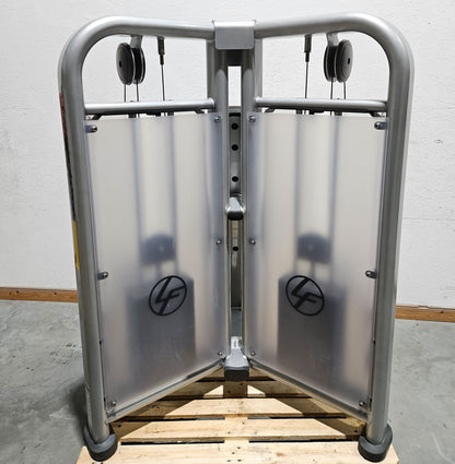 Life Fitness Shoulder Press, Schulterpresse Dual Bilateral, Overheadpresse mit drehbaren Griffen, Signature Series, Rahmenfarbe Silber, gebraucht - überholter Zustand