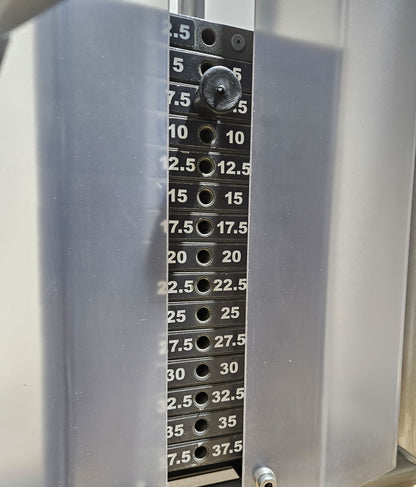 Life Fitness Shoulder Press, Schulterpresse Dual Bilateral, Overheadpresse mit drehbaren Griffen, Signature Series, Rahmenfarbe Silber, gebraucht - überholter Zustand