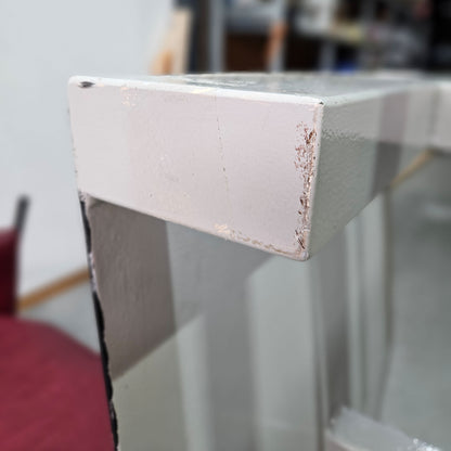 Gym80 Beinpresse liegend, Leg Press lying, 213kg Gewichtsblock, Oldschool Bodybuilding Kraftgerät - Rahmenfarbe Weiß, gebraucht mit Gebrauchsspuren