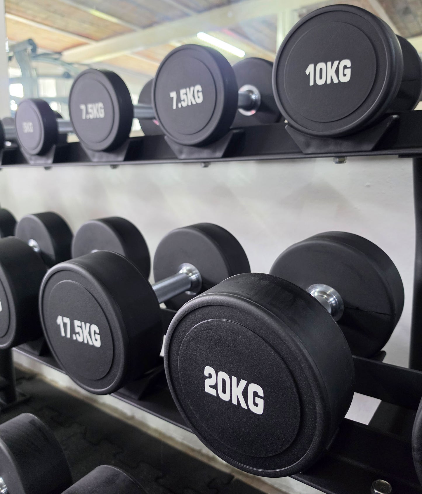 Dumbbell set 5 - 30 kg, in 2.5 kg increments, polyurethane PU (similar to rubber), set - NEW