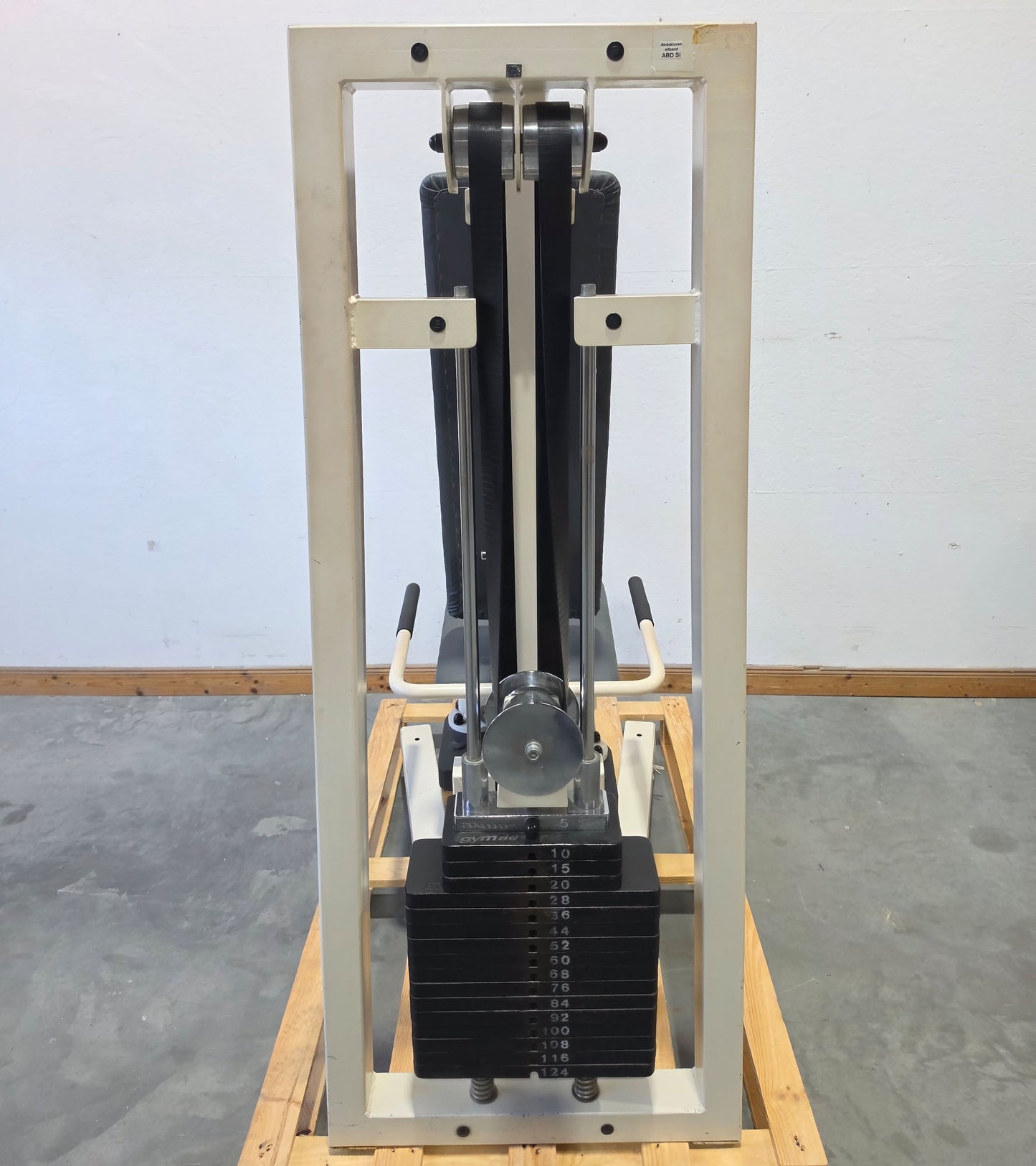 Gym80 - 2er Set = Abduktoren und Adduktorenmaschine, Oldschool Edition oder Classic Line, Hip Abduction und Hip Adduction Set, Rahmenfarbe Weiß, gebraucht mit Gebrauchsspuren