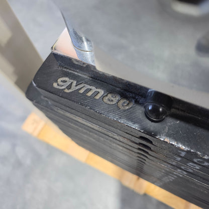 Gym80 - 2er Set = Abduktoren und Adduktorenmaschine, Oldschool Edition oder Classic Line, Hip Abduction und Hip Adduction Set, Rahmenfarbe Weiß, gebraucht mit Gebrauchsspuren