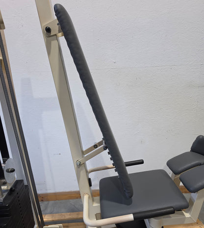 Gym80 - 2er Set = Abduktoren und Adduktorenmaschine, Oldschool Edition oder Classic Line, Hip Abduction und Hip Adduction Set, Rahmenfarbe Weiß, gebraucht mit Gebrauchsspuren