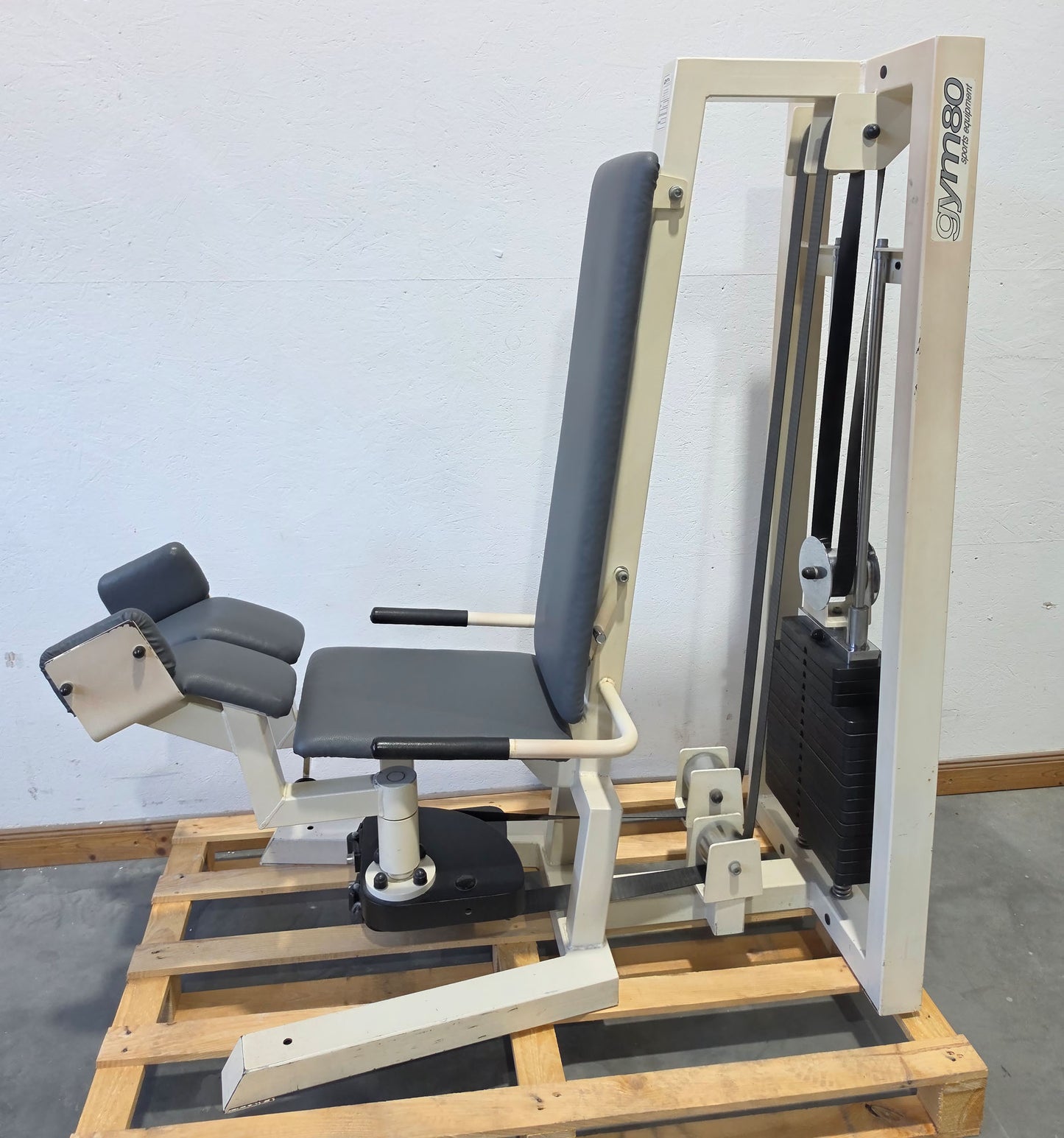 Gym80 - 2er Set = Abduktoren und Adduktorenmaschine, Oldschool Edition oder Classic Line, Hip Abduction und Hip Adduction Set, Rahmenfarbe Weiß, gebraucht mit Gebrauchsspuren