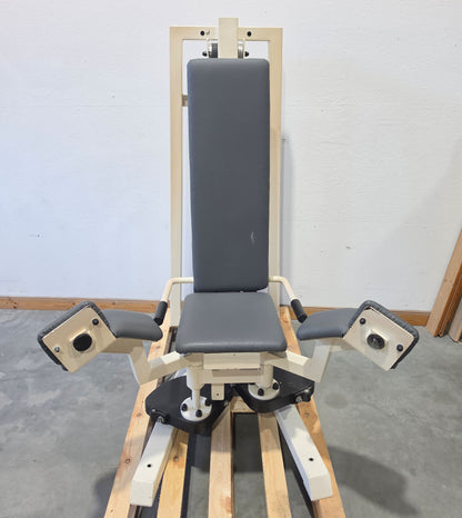 Gym80 - 2er Set = Abduktoren und Adduktorenmaschine, Oldschool Edition oder Classic Line, Hip Abduction und Hip Adduction Set, Rahmenfarbe Weiß, gebraucht mit Gebrauchsspuren