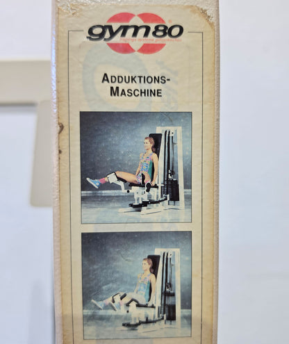 Gym80 - 2er Set = Abduktoren und Adduktorenmaschine, Oldschool Edition oder Classic Line, Hip Abduction und Hip Adduction Set, Rahmenfarbe Weiß, gebraucht mit Gebrauchsspuren