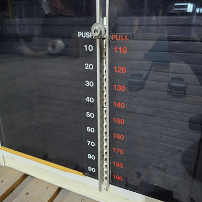 David 400 Pullover, Große Version mit dem 190kg Gewichtsblock! 400 LBS Version, SELTEN, Überzugmaschine, Oldschool Bodybuilding, Rahmenfarbe Weiß, gebraucht - mit Gebrauchsspuren