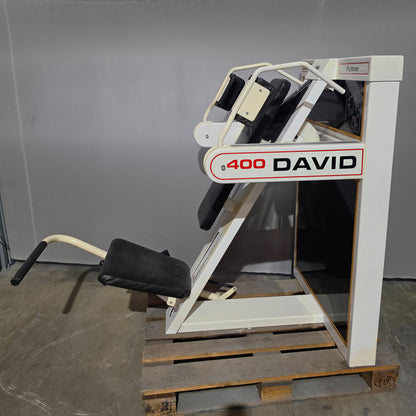 David 400 Pullover, Große Version mit dem 190kg Gewichtsblock! 400 LBS Version, SELTEN, Überzugmaschine, Oldschool Bodybuilding, Rahmenfarbe Weiß, gebraucht - mit Gebrauchsspuren