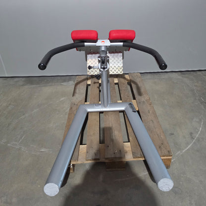 Teuwsen Hyperextension, Rückenstreckerbank, 45° verstellbar, Rahmenfarbe Silber, gebraucht - mit Gebrauchsspuren