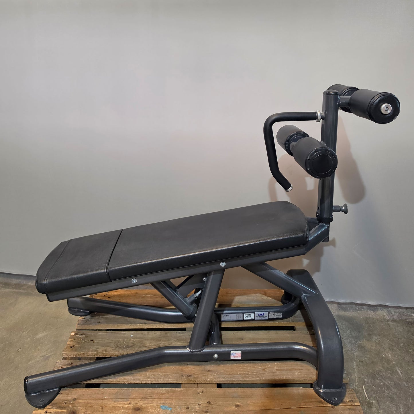 Cybex verstellbare Bauchbank, Adjustable Abdominal Bench, Rahmenfarbe Anthrazit, gebraucht - überholter Zustand