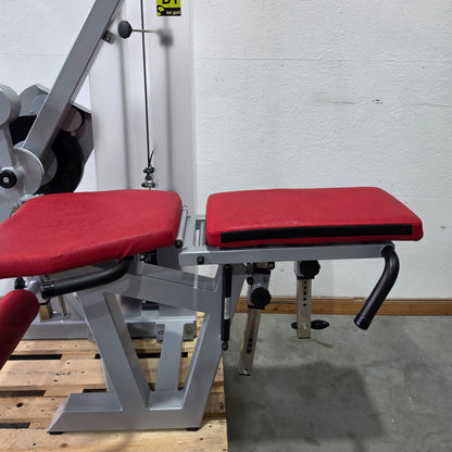 SVG Beinstrecker u. Beinbeuger liegend 2 in 1 Kombigerät, sitzend / liegend verstellbar, MPG, Farbe Silber, gebraucht - überholter Zustand