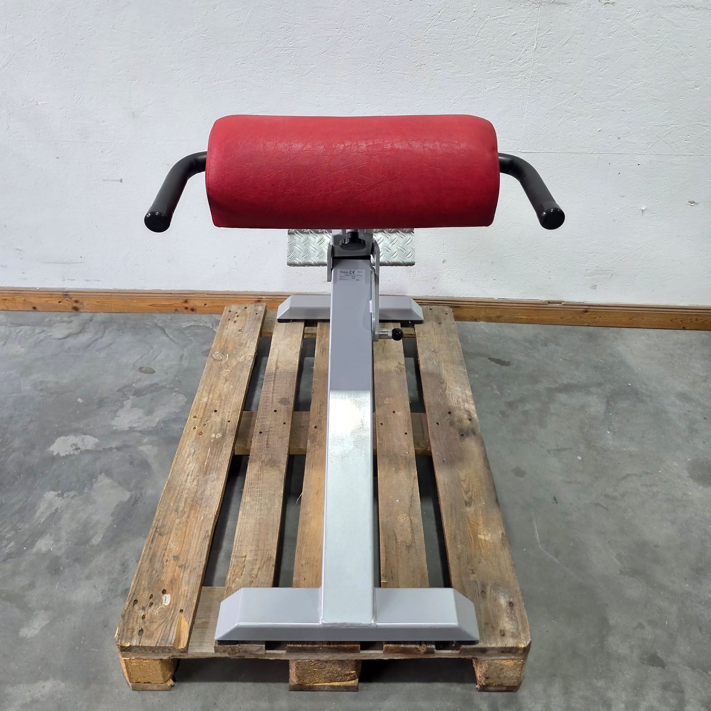 SVG Hyperextension 45° - Back extension bench and lumbar trainer in one device, adjustable, frame color silver, used - refurbished condition