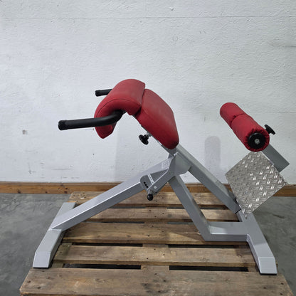 SVG Hyperextension 45° - Back extension bench and lumbar trainer in one device, adjustable, frame color silver, used - refurbished condition