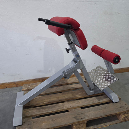SVG Hyperextension 45° - Back extension bench and lumbar trainer in one device, adjustable, frame color silver, used - refurbished condition