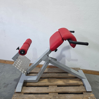 SVG Hyperextension 45° - Back extension bench and lumbar trainer in one device, adjustable, frame color silver, used - refurbished condition