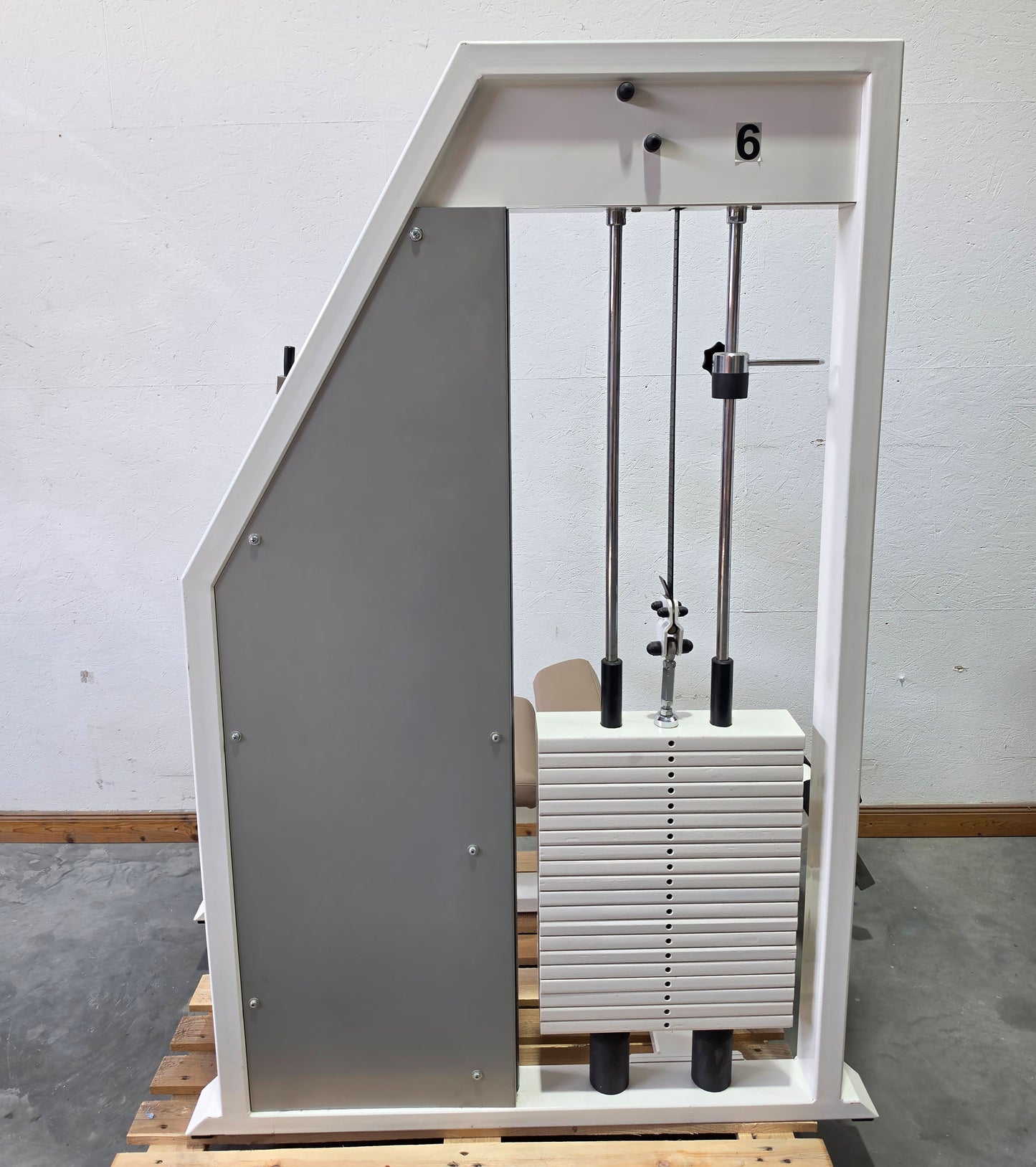 Kaphingst Rückenstrecker RA14, Hyperextension Kraftgerät, sehr variabel einstellbar, Lower Back Machine, Farbe Weiß, gebraucht - geprüfter Zustand mit Gebrauchsspuren