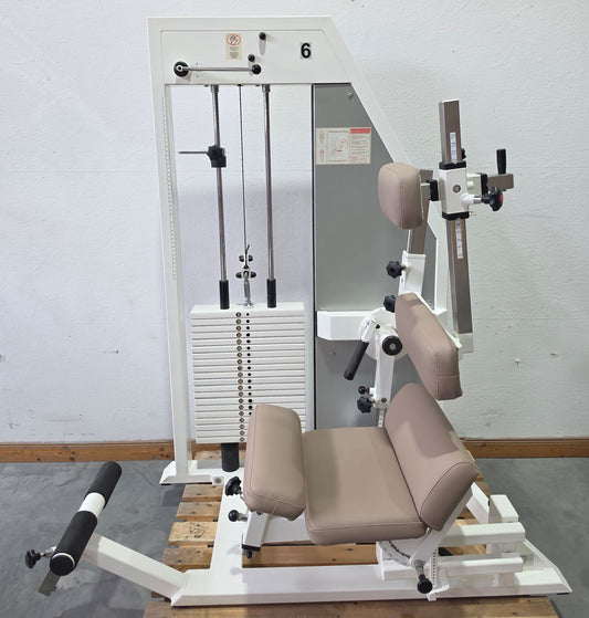 Kaphingst Rückenstrecker RA14, Hyperextension Kraftgerät, sehr variabel einstellbar, Lower Back Machine, Farbe Weiß, gebraucht - geprüfter Zustand mit Gebrauchsspuren