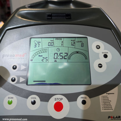 Proxomed Motion Relax 500, Emotion Fitness, Recumbent, Liegeergometer,  Display Anzeige teilweise beschädigt, gebraucht mit Gebrauchsspuren