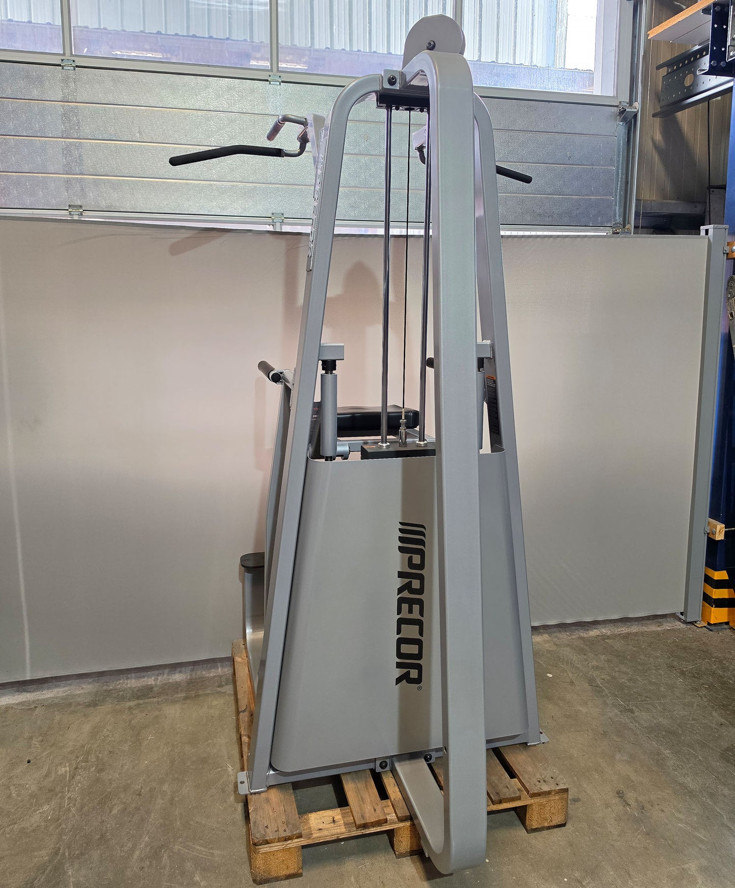 Precor Icarian 320 Assisted Dip-Chin & Pull-up Machine, Dip-Klimmzugmaschine mit Gewichtsunterstützung, Rahmenfarbe Silber, gebraucht - überholter Zustand