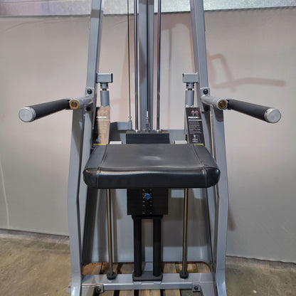 Precor Icarian 320 Assisted Dip-Chin & Pull-up Machine, Dip-Klimmzugmaschine mit Gewichtsunterstützung, Rahmenfarbe Silber, gebraucht - überholter Zustand