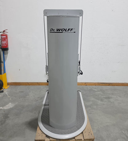 Dr. Wolff Multifidus Trainer 906, Segmentale Stabilisation der LWS, sitzend, Farbe Silber, gebraucht - überholter Zustand