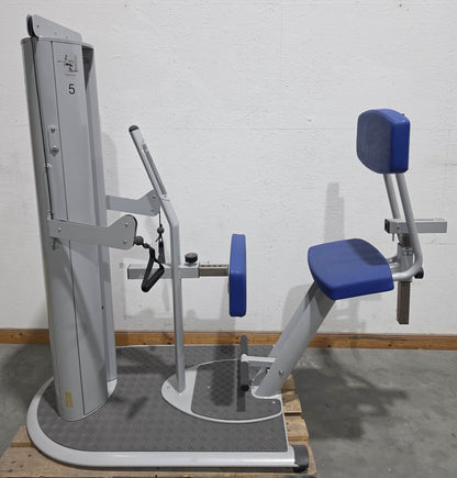 Dr. Wolff Multifidus Trainer 906, Segmentale Stabilisation der LWS, sitzend, Farbe Silber, gebraucht - überholter Zustand