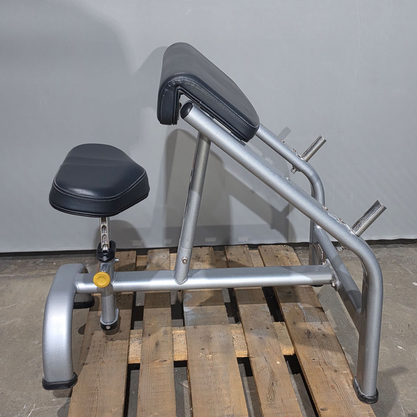 Matrix Scottcurl, Bizepsbank, SZ Curls, Rahmenfarbe Silber, gebraucht mit Gebrauchsspuren