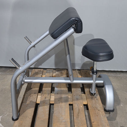 Matrix Scottcurl, Bizepsbank, SZ Curls, Rahmenfarbe Silber, gebraucht mit Gebrauchsspuren