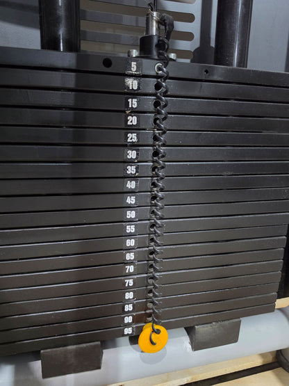 Jimsa Gluteusmaschine, Glutes Kick Radial, Pomaschine stehend, Farbe Silber-Grau, gebraucht - geprüfter Zustand mit Gebrauchsspuren