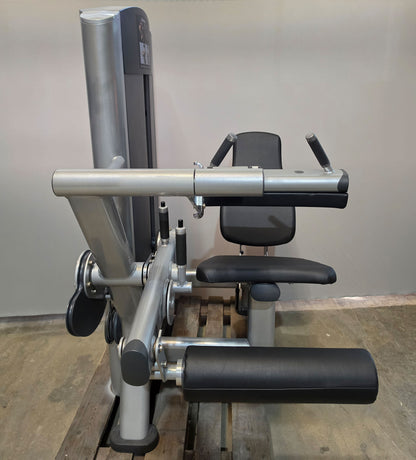 Life Fitness 2er Set = Beinstrecker und Beinbeuger, Leg Extension and Leg Curl Set, Signature Serie, Rahmenfarbe Silber, gebraucht - überholter Zustand