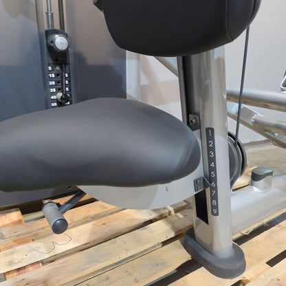 Life Fitness Trizepsmaschine Dip, Armstrecker  Triceps, 135kg Gewichtsblock, Signature Series, Rahmenfarbe Silber, gebraucht - überholter Zustand