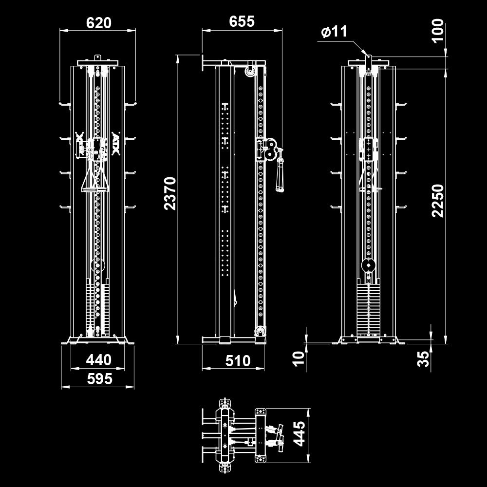 ATX Kabelzugstation PRO 4000 - zur Wandbefestigung
